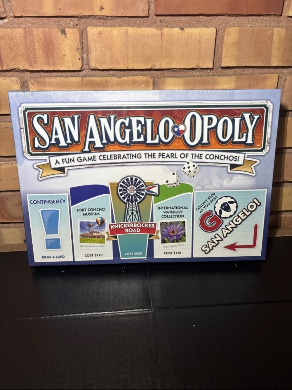 San Angelo-opoly board New Sealed Made In The USA